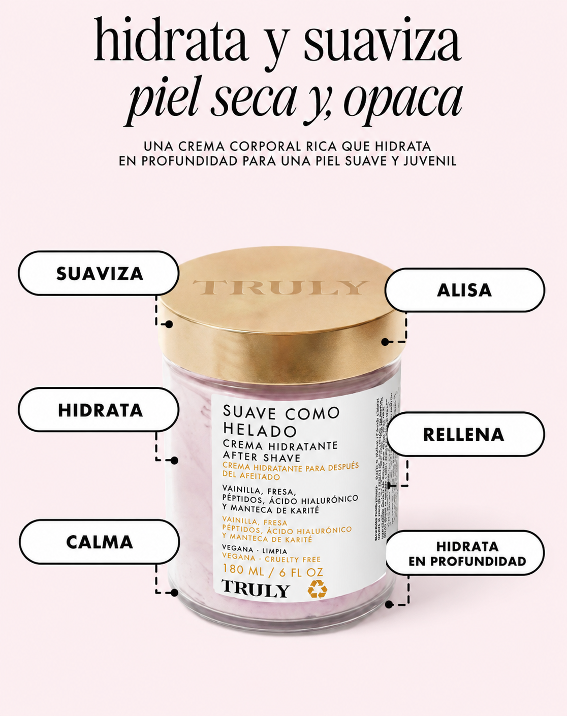 CREMA TRULY - Despídete de la resequedad y disfruta una piel más suave después de afeitarte.
