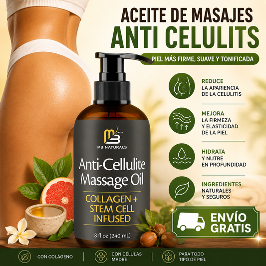 M3 Naturals - Aceite de masaje anticelulitis