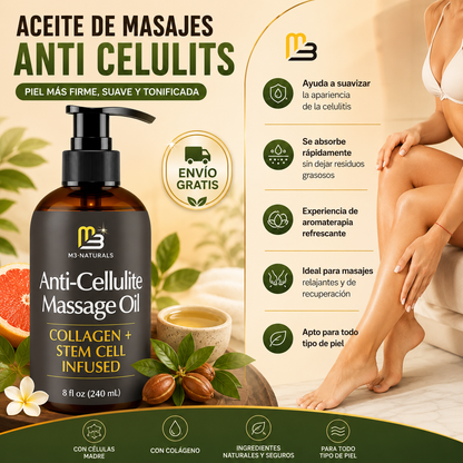 M3 Naturals - Aceite de masaje anticelulitis