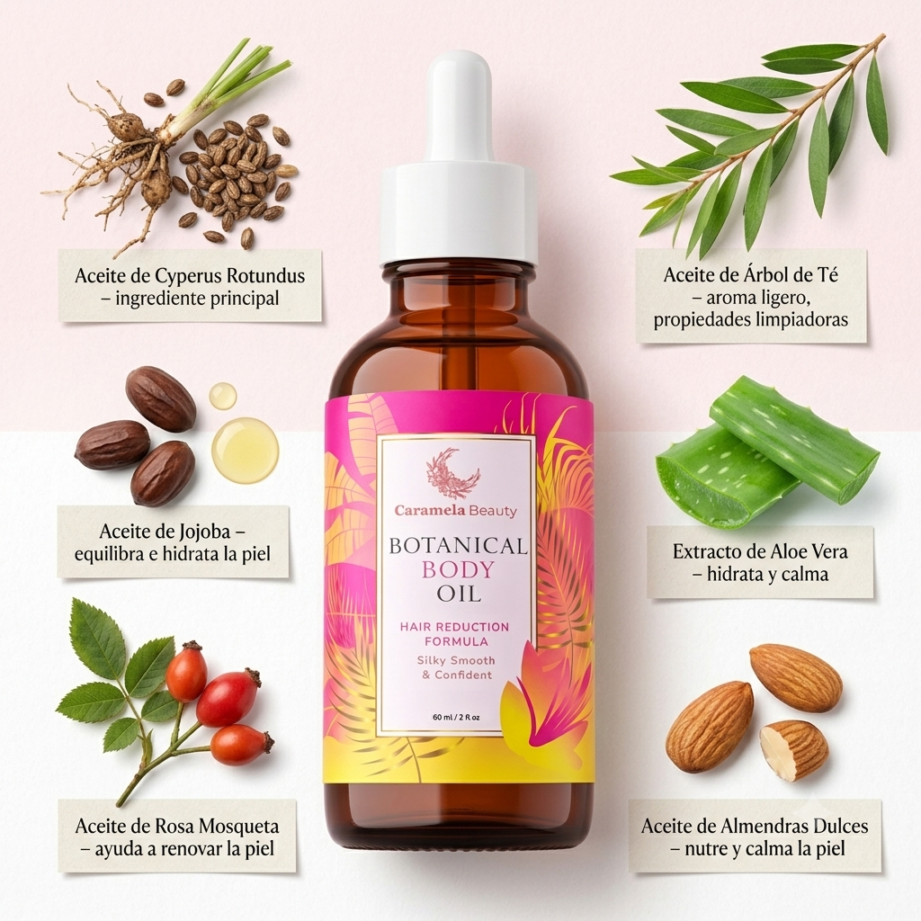 Aceite de Cyperus Rotundus Natural-Piel lisa y suave, sin depender de la rasuradora todos los días
