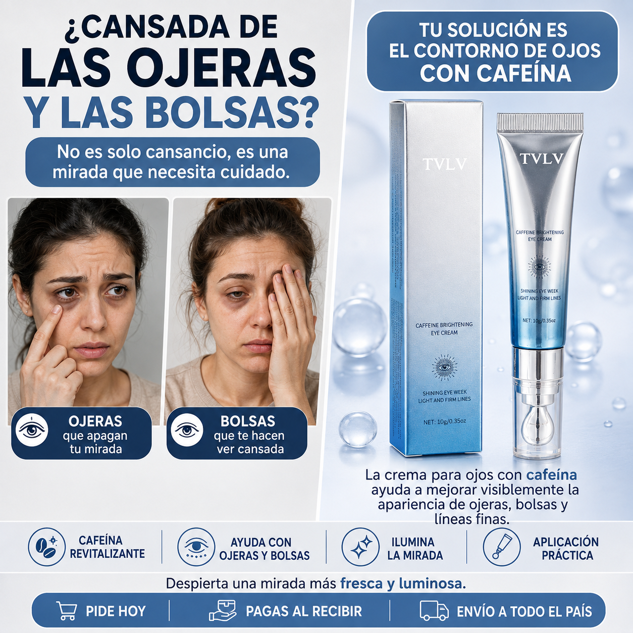 Anti-Wrinkle Eye - Elimina las Ojeras, Antienvejecimiento  Reduce la Hinchazón, Repara las Arrugas
